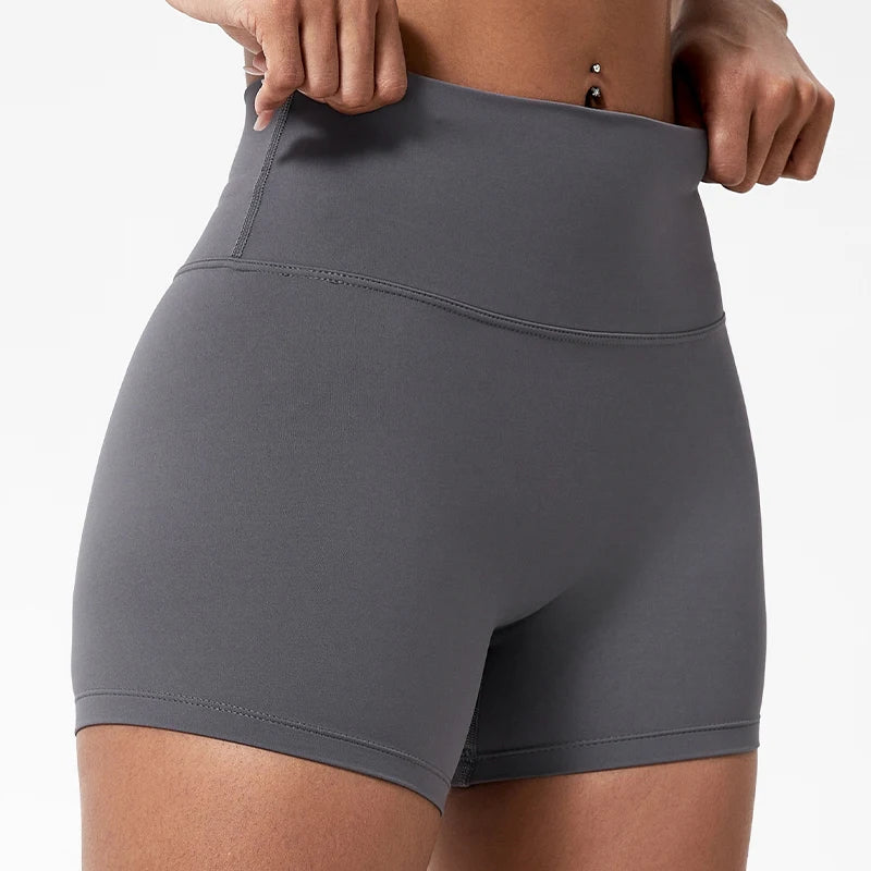 Shorts Esportivo Femininos de Cintura Alta — Modelagem Slim, Levantamento de Bumbum e Conforto Total