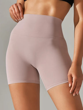 Shorts Feminino de Cintura Alta para Academia — Antitransparente, Secagem Rápida, Ideal para Treinos e Corrida