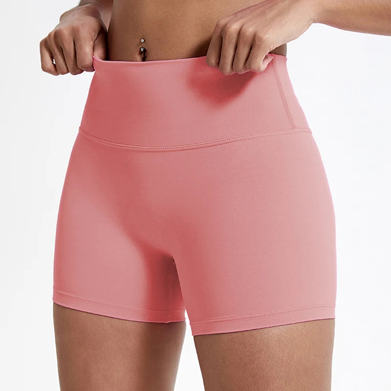 Shorts Esportivo Femininos de Cintura Alta — Modelagem Slim, Levantamento de Bumbum e Conforto Total