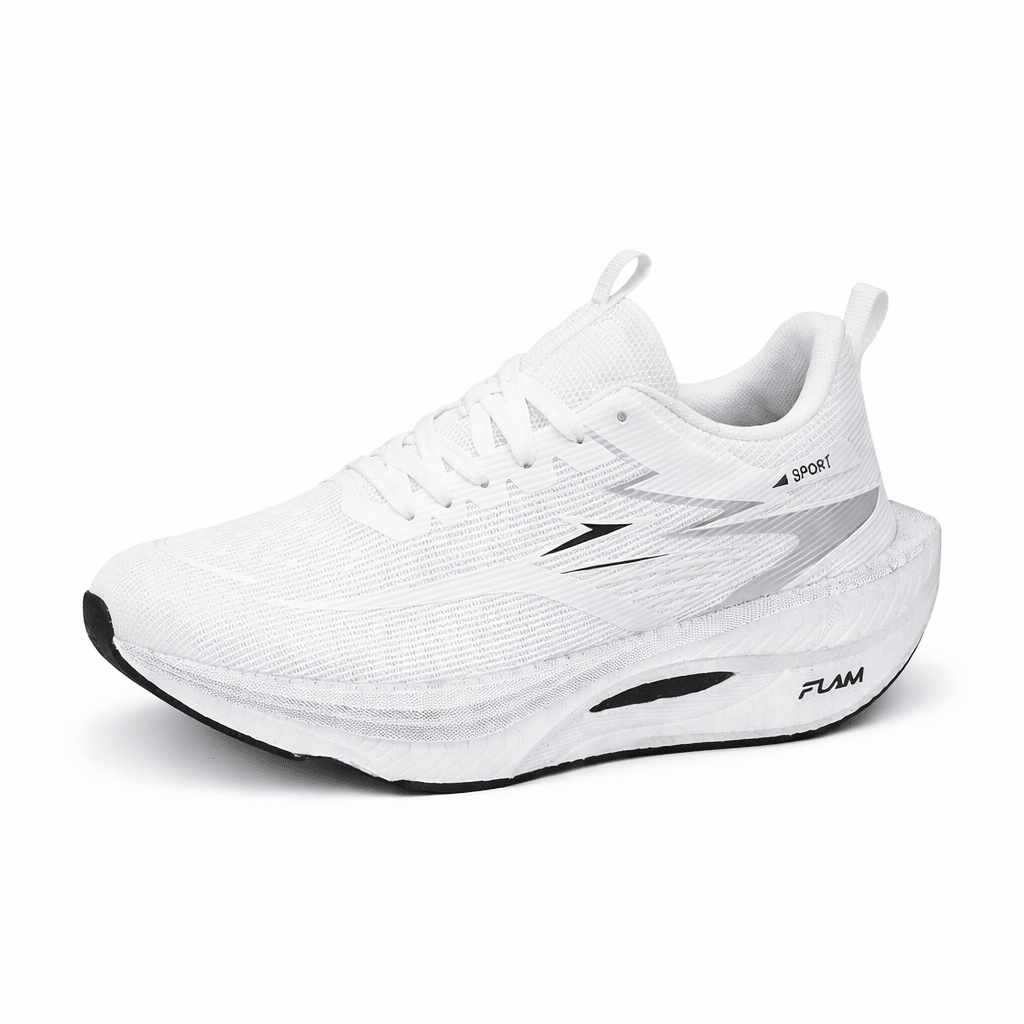 Tênis Academia Unissex Amortecimento Conforto para Treino — Flown Run Branco